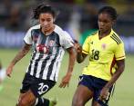 La colombiana Linda Caicedo, la mejor jugadora de la pasada Copa América Femenina, marcó uno de los dos goles con los que Colombia venció a Costa Rica en el Pascual Guerrero. FOTO: EFE