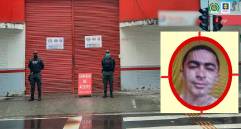 Uno de los establecimientos comerciales que le embargaron a alias “Davidcito” (recuadro). FOTO: CORTESÍA DE FISCALÍA.