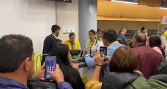 Protestas de usuarios en el Aeropuerto El Dorado - Foto: captura de video