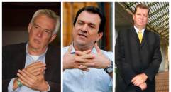 Federico Restrepo, Alonso Salazar y Álvaro Vásquez fueron imputados por la Fiscalía en el caso de Hidroituango. FOTOS: EL COLOMBIANO