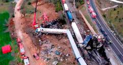 El choque de trenes se dio el pasado martes. FOTO: EFE