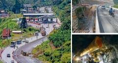 El departamento estará en construcción este año. Además de esperar la operación de otras cuatro vías 4G, entre ellas la doble calzada Medellín-Santa Fe de Antioquia (imagen izquierda), y de lograr el cale del Túnel del Toyo en la vía a Urabá, habrá inversiones en vías terciarias, servicios y movilidad. FOTOS EL COLOMBIANO