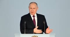 El presidente de Rusia se despachó en su discurso sobre el estado de la nación y acusó a Occidente de ser el culpable de la guerra en Ucrania. FOTO: EFE
