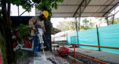 Las obras avanzan sin retrasos significativos. La primera entrega serían las canchas de vóley playa y se realizaría el próximo mes. FOTO Julio César Herrera.