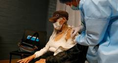 La reducción en la tasa de mortalidad de los mayores de 80 años es una de las cifras más alentadoras de la vacunación en Colombia. Foto: Camila Díaz. Colprensa