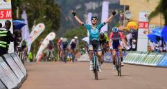 Llegada de la quinta etapa con triunfo francés. FOTO TWITTER TOUR DE RUANDA