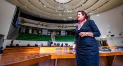 Dora Saldarriaga es la representante del movimiento feminista Estamos Listas en el Concejo de Medellín desde 2019. Foto: Manuel Saldarriaga