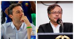 El alcalde de Medellín, Daniel Quintero (izquierda), y el presidente Gustavo Petro (derecha) discutieron el congelamiento de las tarifas de EPM. FOTO: ARCHIVO Y COLPRENSA