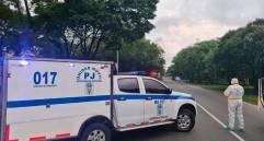 La inspección al lugar de los hechos fue realizada por los técnicos judiciales de la Secretaría de Movilidad de Medellín. FOTO: CORTESÍA.