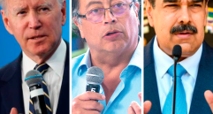 Los presidentes de Estados Unidos, Joe Biden; Colombia, Gustavo Petro, y de Venezuela, Nicolás Maduro. FOTOS: CORTESÍA 