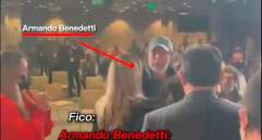 Uno de los momentos que quedaron registrados en el video en el que se ve a Benedetti increpar a Gutiérrez. FOTO: Captura de pantalla