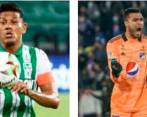 Álex Mejía de Nacional y el portero Álvaro Montero de Millonarios. FOTOS DIMAYOR