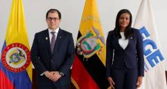 El fiscal Barbosa se entrevistó con su homóloga de Ecuador, Diana Salazar. FOTO: Cortesía