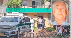 El médico Octavio Osorio Urrea (recuadro) fue asesinado en su casa, en el barrio Estadio, del occidente de Medellín. FOTOS: SANTIAGO OLIVARES TOBÓN Y CORTESÍA.