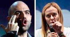 Roberto Saviano y Giorgia Meloni irán a juicio por unas declaraciones del autor. FOTO: EFE