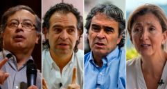 Los candidatos presidenciales Gustavo Petro, Federico Gutiérrez, Sergio Fajardo e Íngrid Betancourt participarán en #ElDebateDeLasRegiones este jueves en EL COLOMBIANO. COLPRENSA Y ARCHIVO.