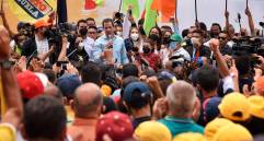 Juan Guaidó reunió a sus simpatizantes en las calles de Caracas. Hace dos años no lo hacía. FOTO: @jguaido