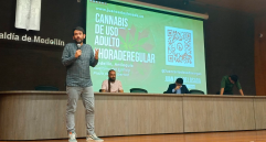 Esta propuesta fue hecha en una audiencia pública realizada en Medellín sobre el cannabis de uso adulto y la propuesta de regularlo en Colombia. FOTO TWITTER @ELEMENTADDHH