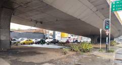 En este punto de la glorieta se presentó la confrontación y posterior asesinato. FOTO: JESSICA M. CANO