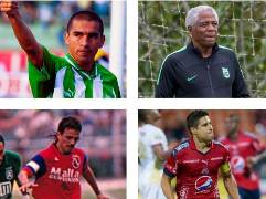 Víctor Aristizábal, Francisco “Pacho” Maturana, Óscar Pareja y Mao Molina, emblemas de Nacional y Medellín que dejaron huella durante sus carreras deportivas y que fueron protagonistas del clásico paisa, que tendrá una nueva edición este sábado. FOTOS Archivo El Colombiano