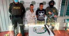 Los enfrentamientos terminaron con la captura de dos presuntos implicados en los hechos. FOTO CORTESÍA