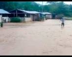 Las inundaciones dejaron a 120 familias damnificadas y la muerte de un adulto mayor en El Bagre. FOTO CORTESÍA