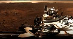 Toma del cráter Jezero a través de una captura panorámica de 360°. FOTO: NASA.