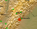 El epicentro del temblor fue a 10 kilómetros del casco urbano del municipio de Acacías, en el Meta. FOTO: TOMADA DE TWITTER @sgcol