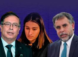 Laura Sarabia, Gustavo Petro y Armando Benedetti. FOTO: Cortesía 