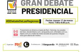 Gran debate desde las regiones con los candidatos a la presidencia de Colombia
