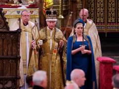 Carlos III en la toma de juramento en la Abadía de Westminster. FOTO GETTY 