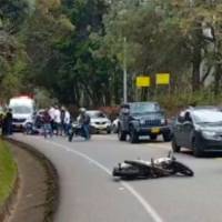En la variante a Palmas, en Rionegro, se presentó la muerte más reciente de un motociclista en las vías. FOTO: CORTESÍA