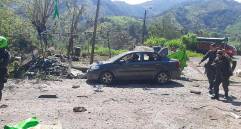 El atentado se presentó en la vía al Urabá. FOTO: CORTESÍA