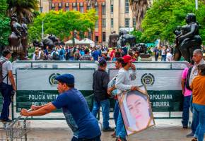La Plaza Botero lleva cerrada un mes. Foto: Esneyder Gutiérrez