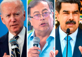 Los presidentes de Estados Unidos, Joe Biden; Colombia, Gustavo Petro, y de Venezuela, Nicolás Maduro. FOTOS: CORTESÍA 