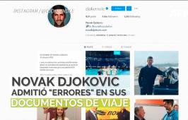 Djokovic admite “errores” en sus documentos de viaje