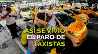 Así se vivió el paro de taxistas