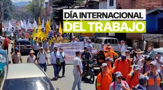 Marchas en Medellín por el Día Internacional del Trabajo
