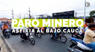 En video: así va el paro minero que bloquea al Bajo Cauca