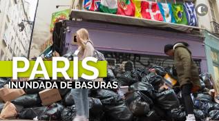 Montañas de basura en las calles de París