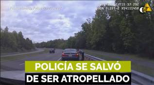 Policía se salvó de milagro en un choque en Estados Unidos