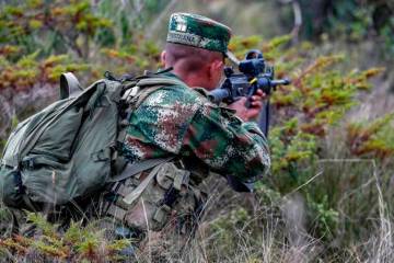 La emboscada en contra de los soldados fue con implementos explosivos como granadas de fragmentación. En hora de la tarde se registraron enfrentamientos en el sector. FOTO: ARCHIVO EL COLOMBIANO 