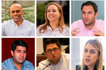 Arriba: Milton Vasco, Verónica Arango y Juan David Valderrama; abajo: Simón Molina, Simón Pérez y Andree Uribe. FOTOS EL COLOMBIANO y Cortesía