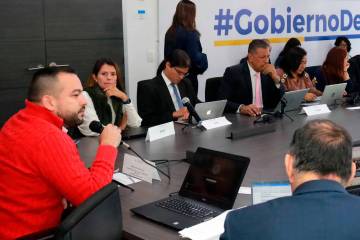 El viceministro de Relaciones Laborales, Edwin Palma, destacó los avances de las mesas de trabajo, las cuales han permitido escuchar a todos los sectores. Foto: Cortesía
