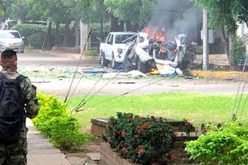 El carrobomba explotó en la tarde de este martes, al parecer, dentro de las instalaciones de la brigada ubicada en Cúcuta, Norte de Santander. FOTO Cortesía