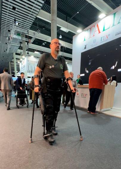 Este robot exoesqueleto está rodeado de sensores. FOTO Cortesía