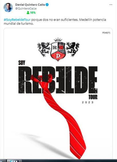 ¿Cómo terminó politizando Daniel Quintero el concierto de RBD para “desviar” atención del escándalo de Buen Comienzo?