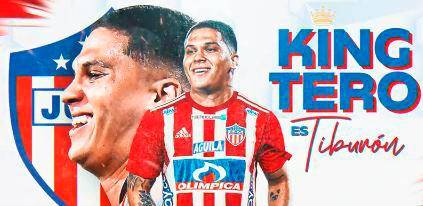 La imagen oficial de la presentación de Juan Fernando Quintero como jugador del Junior. FOTO @JuniorClubSA