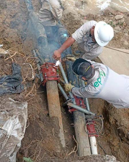 EPM esperaba restablecer el servicio este mismo lunes a la medianoche. FOTO CORTESÍA