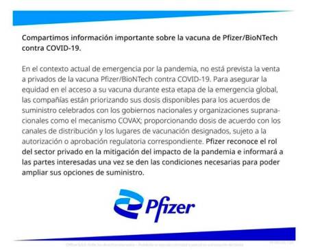 $!Anuncio de Pfizer. FOTO: Cortesía